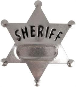 img 1 attached to Metal Sheriff Badges - Pack of 24 Silver Star Name Badges for Personalized Western Cowboy Dress Up Deputy's Badge Toys - Perfect for Kids Birthday Parties, Favors & More