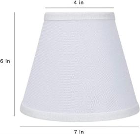 img 3 attached to Двойная маленькая ламповая абажур ALUCSET в белом цвете - набор из 2 штук, закрепляемый зажимом для лампочек с держателями Канделябра 🔌✨, абажур из бархатного материала, идеально подходит для столовых люстр и настенных светильников - размеры 4x7x6 дюйма - упаковка 2 штуки (белый).