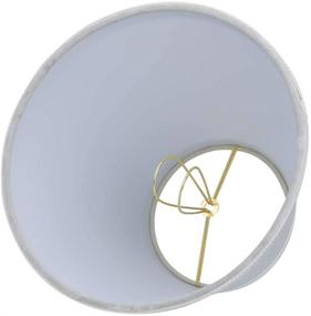 img 2 attached to Двойная маленькая ламповая абажур ALUCSET в белом цвете - набор из 2 штук, закрепляемый зажимом для лампочек с держателями Канделябра 🔌✨, абажур из бархатного материала, идеально подходит для столовых люстр и настенных светильников - размеры 4x7x6 дюйма - упаковка 2 штуки (белый).