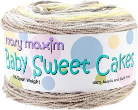 img 1 attached to 🧶 Mary Maxim First Steps Baby Sweet Cakes Yarn: Perfect for Crafting Adorable Baby Essentials