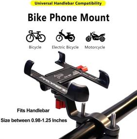 img 3 attached to 🚲 360° Rotating Aluminum Alloy Bike Phone Mount | Adjustable Bicycle Handlebar Phone Holder | Motorcycle Mountain Road Hybrid Bike Compatible with iPhone Xs Max X 8 7 6 Plus Samsung S9 S8 S7