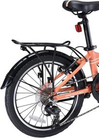 img 2 attached to 🏼 EuroMini ZiZZO Forte 28lb Folding Bike: Lightweight Aluminum Frame, Shimano 7-Speed, Fenders, Rack, 300 lb. Weight Limit (Coral)