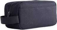 marlowe. men's toiletry bag - lightweight black canvas dopp kit for travel - water-resistant organizer bag - ideal for traveling, gym, shaving kit, or bathroom logo