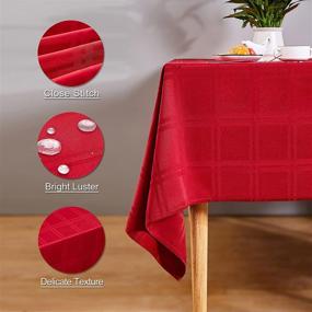 img 3 attached to 🍽️ Durable and Decorative Rectangle Tablecloth: Resistant Tablecloths for Stylish Dining