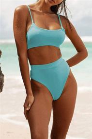 img 3 attached to 👙 Women's High-Waisted Swimsuits - Bathing Swimwear for Women's Clothing