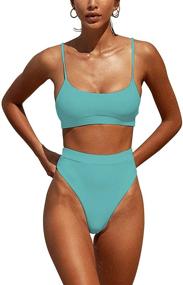 img 4 attached to 👙 Women's High-Waisted Swimsuits - Bathing Swimwear for Women's Clothing