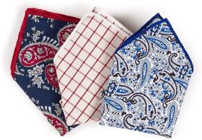 img 4 attached to 💎 Luxurious Paisley Checker Handkerchief - Exude Class and Confidence