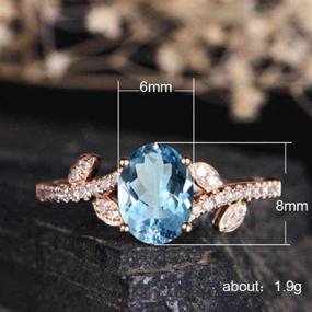 img 3 attached to Xiaomei Fashion Aquamarine Wedding Jewelry