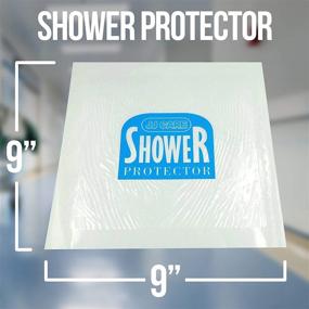 img 1 attached to JJ CARE [Upgraded] Waterproof Shower Protector Film 9”x9” (Pack of 7) 🚿 Shield for Showering, Plastic PICC Line Cover, Disposable Bandage Cover, Transparent Dressing Cover