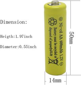 img 3 attached to 🔋 АА перезаряжаемые аккумуляторы GEILIENERGY NiCd 600mAh 1.2V для солнечной лампы солнечного света - пакет из 8 штук