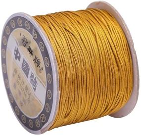 img 3 attached to 12o Meters - 131 Yard Khaki Nylon Handcrafted Braid Rattail Beading Cord: Chinese Knotting Thread Rope, 0.8mm Diameter