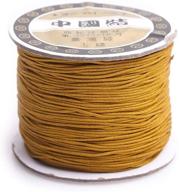 12o meters - 131 yard khaki nylon handcrafted braid rattail beading cord: chinese knotting thread rope, 0.8mm diameter logo