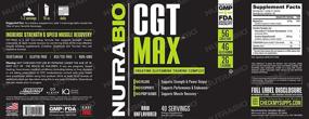 img 1 attached to 💪 NutraBio CGT-MAX Powder - Optimal Muscle Recovery and Strength Enhancement - 40 Servings - Unflavored