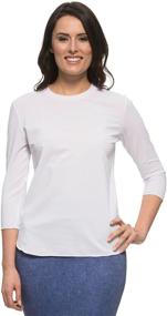 img 1 attached to 👙 Undercover Waterwear Women’s Basic Swim Tee: Ultimate UV Protection Cover Up with 3/4 Length Sleeves - Plus Size