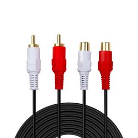 img 3 attached to 6ft Gold Plated RCA Male to Female Stereo Audio Extension Cable with GHWL Brand