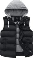 quilted puffer vest for women - thicken warm winter coat with removable hood by wantdo логотип