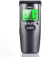 детектор студов и сканер стен - электрический деревоискатель 4 в 1: жк-дисплей, поиск центра и звуковое предупреждение - черный логотип