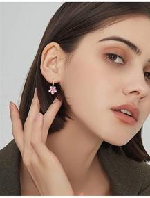 img 3 attached to 🌸 Charming Cherry Flower Dangle Earrings: Hypoallergenic Retro Blossom Jewelry for Women - Ideal Wedding, Birthday Gift