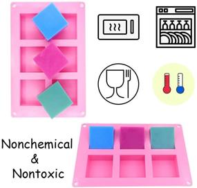 img 1 attached to 🧼 12-Cavity Square Silicone Mold for Soap, Candles, and Jelly – Set of 2