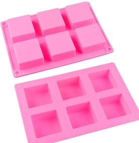 img 2 attached to 🧼 12-Cavity Square Silicone Mold for Soap, Candles, and Jelly – Set of 2