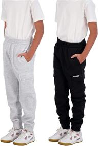 img 3 attached to Hind Sweatpants Pockets Athletic Black Charcoal Boys' Clothing for Active