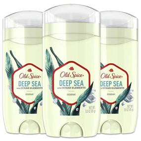 img 4 attached to 🌊 Old Spice Aluminum-Free Deodorant for Men, Deep Sea Scent, Pack of 3 – Ocean-Inspired Formula with Natural Elements, 3 Oz