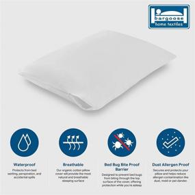 img 2 attached to Bargoose Home Textiles – Bedbug-Proof Pillow 🛏️ Protector: Waterproof, Zippered Encasement in Standard Size (Single, White)