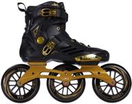 🏎️ liku performance 125 three-wheel drive speed inline skates, unisex, black and gold logo