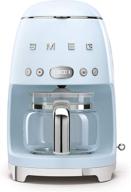 ☕ smeg 50's retro style drip filter coffee machine, 10 cups, pastel blue - perfect blend of style and functionality logo