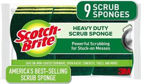 img 4 attached to 🧽 Scotch-Brite Heavy Duty Kitchen Scrub Sponges, Ideal for Dishes and Kitchen Cleaning, Pack of 9 Scrub Sponges