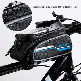 img 1 attached to 🚴 Sireck Waterproof Top Tube Bicycle Frame Bag with 6.5 inch Touchscreen Cycling Cellphone Mount – Perfect for iPhone 12 Pro Max, Huawei