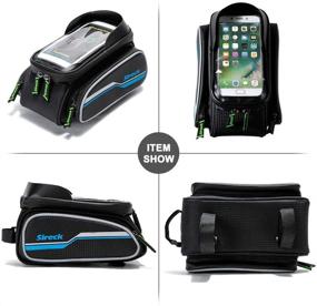 img 2 attached to 🚴 Sireck Waterproof Top Tube Bicycle Frame Bag with 6.5 inch Touchscreen Cycling Cellphone Mount – Perfect for iPhone 12 Pro Max, Huawei