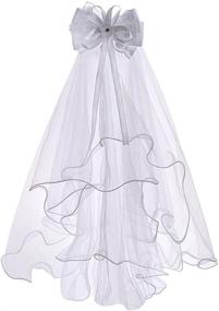 img 4 attached to White Floral Communion 27 6Inch Wreath Girls' Accessories for First Communion Veils