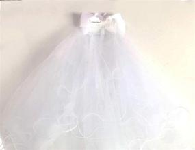img 2 attached to White Floral Communion 27 6Inch Wreath Girls' Accessories for First Communion Veils