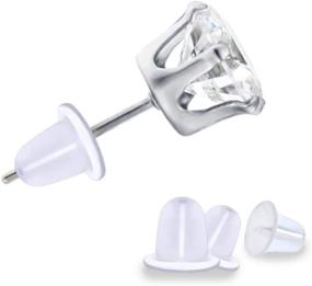 img 3 attached to 🔒 1000 Pieces of Clear Earring Safety Backs - 5 mm Silicone Clear Earring Clutch