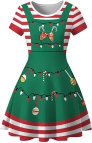 img 4 attached to 🎄 PIZOFF Short Sleeve Women's Christmas Dress in a Casual A-Line Style