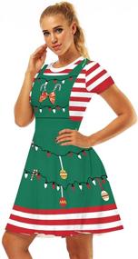 img 2 attached to 🎄 PIZOFF Short Sleeve Women's Christmas Dress in a Casual A-Line Style