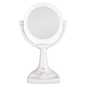 img 4 attached to 🔆 Enhanced Beauty Routine: Zadro Max Bright Sunlight Dual Sided Vanity Mirror, White, 10X/1X Magnification