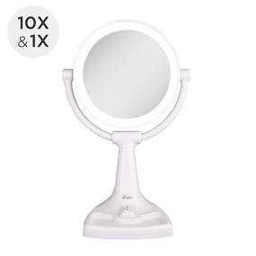 img 3 attached to 🔆 Enhanced Beauty Routine: Zadro Max Bright Sunlight Dual Sided Vanity Mirror, White, 10X/1X Magnification