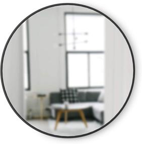 img 4 attached to 🪞 Enhance Your Space with the Umbra Hub Rubber Frame Wall Mirror, 37-Inch, Black