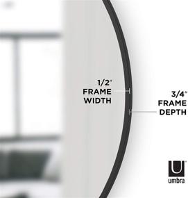 img 2 attached to 🪞 Enhance Your Space with the Umbra Hub Rubber Frame Wall Mirror, 37-Inch, Black