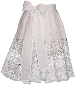 img 1 attached to Enhance Your Dirndl Style with 👗 our Exquisite German Short White Lace Apron