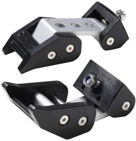 img 1 attached to 🔒 High-Quality Aluminum Silver Hood Latches Kit for 2007-2018 Jeep Wrangler JK JKU - SOYAVISION Brand