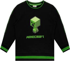 img 3 attached to 👾 Minecraft Boys' Creeper Sweatshirt: The Ultimate Pixelated Gaming Apparel