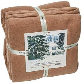 img 4 attached to Experience Ultimate Comfort with the Full Elaine Karen Luxury Fleece Soft Bed Blanket – Stay 🛌 Warm and Cozy with this Lightweight and Breathable Camel Bed Cover, Perfect Bedspread, Coverlet, or Sofa Throw