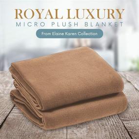 img 3 attached to Experience Ultimate Comfort with the Full Elaine Karen Luxury Fleece Soft Bed Blanket – Stay 🛌 Warm and Cozy with this Lightweight and Breathable Camel Bed Cover, Perfect Bedspread, Coverlet, or Sofa Throw