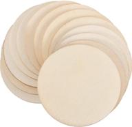 🌳 boao 100 packs 2 inch unfinished wood circle discs for crafts, decorations, laser engraving, wooden cutouts, ornaments - high-quality craft supplies logo