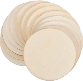 img 4 attached to 🌳 Boao 100 Packs 2 Inch Unfinished Wood Circle Discs for Crafts, Decorations, Laser Engraving, Wooden Cutouts, Ornaments - High-Quality Craft Supplies