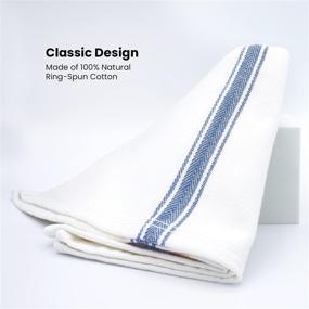 img 1 attached to 🔆 Zeppoli Classic Kitchen Towels 15-Pack - High-Quality Natural Cotton Dish Towels - Versatile Reusable Cleaning Cloths - Ultra Absorbent - Convenient Machine Washable Hand Towels - 14” x 25”