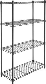 img 3 attached to Enhanced Mobility with AmazonBasics 4 Shelf Shelving Casters Black